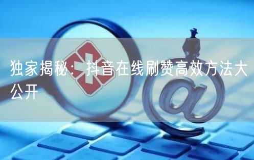 独家揭秘:抖音在线刷赞高效方法大公开