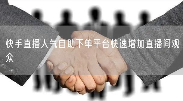 快手直播人气自助下单平台快速增加直播间观众